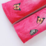 Children's Clothing New Girls Spring and Autumn Imitation Denim Butterfly Print Flared Pants - Image 4