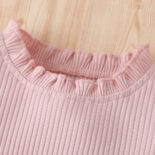 Spring and Autumn New Baby Crawling Clothes Girls Long-sleeved Onesies, Pink Stitching Baby Girls Super Cute Clothes - Image 4