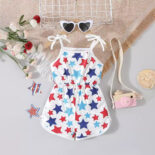 Baby Girl's Summer Day Jumpsuit, Comfortable and Versatile, Casual Sleeveless Camisole Jumpsuit for Babies and Toddlers