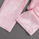 Children's Wear Fall/Winter New Velvet Embroidery Hooded Sweatshirt Casual Wide-leg Pants Girls Set - Image 6