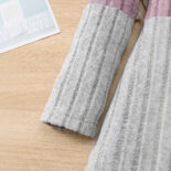 Autumn and winter casual girls long sleeve contrast pullover dresses - Image 4