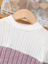 Autumn and winter casual girls long sleeve contrast pullover dresses - Image 6