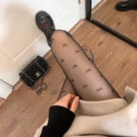 Love white stockings spring and summer thin sweet bow white pantyhose Lolita round polka dots - Image 4